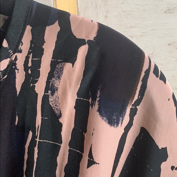 Aqua 100% Silk Pink and Black Mini Dress - Picture 8 of 10